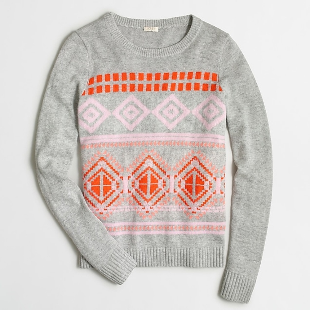 Geometric Fair Isle Sweater size Medium